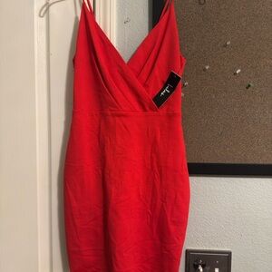 Lulu's Vibrant Red Mini Dress